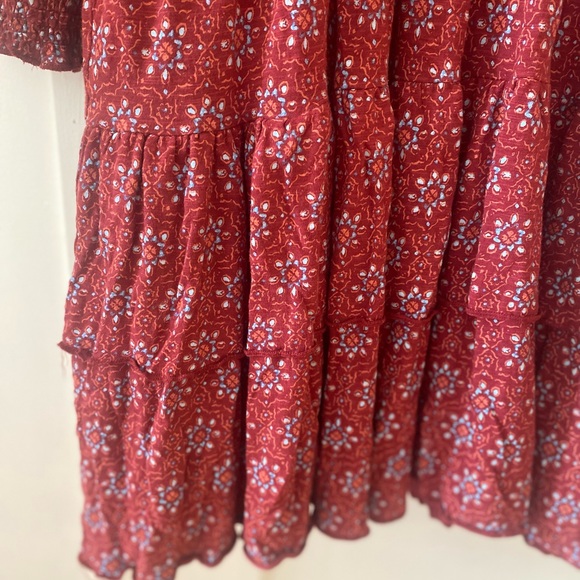 Red Fat Face Mini Ruffle Dress Size 8 - Picture 8 of 8
